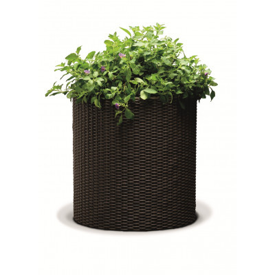 Keter Květináč Cylinder M 18L hnědá